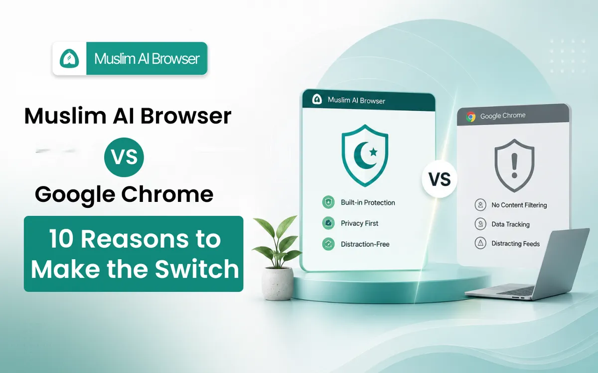 Muslim AI Browser vs Google Chrome: 10 Reasons to Make the Switch